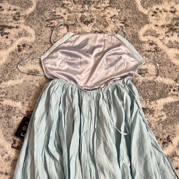Lulus Runaway With Me Light Blue Sleeveless Lace-Up Maxi Dress - Picture 8 of 12